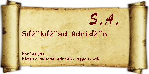 Sükösd Adrián névjegykártya